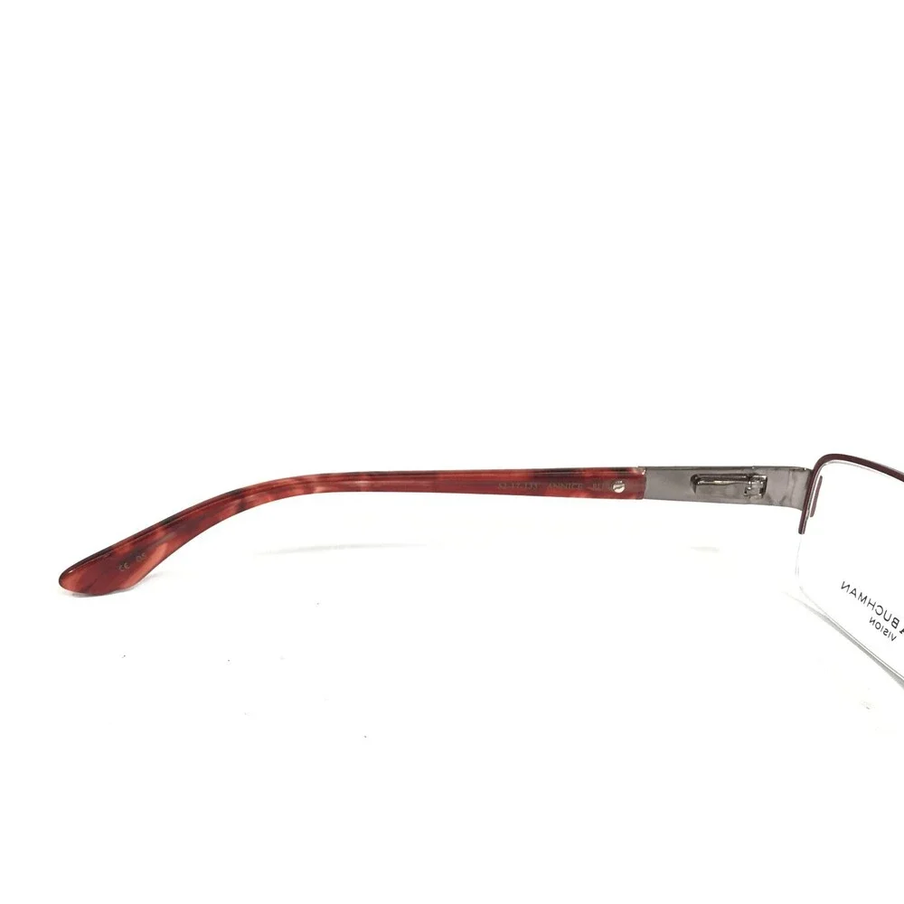 Dana Buchman Eyeglasses Frames ANNICE BU Gray Red Rectangular Half Rim 52-17-133